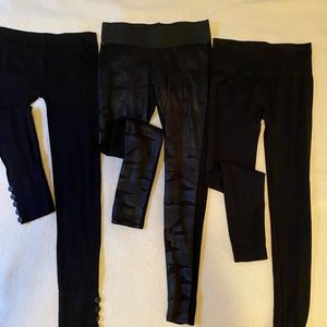 3 pc black legging bundle. Sized S and M.